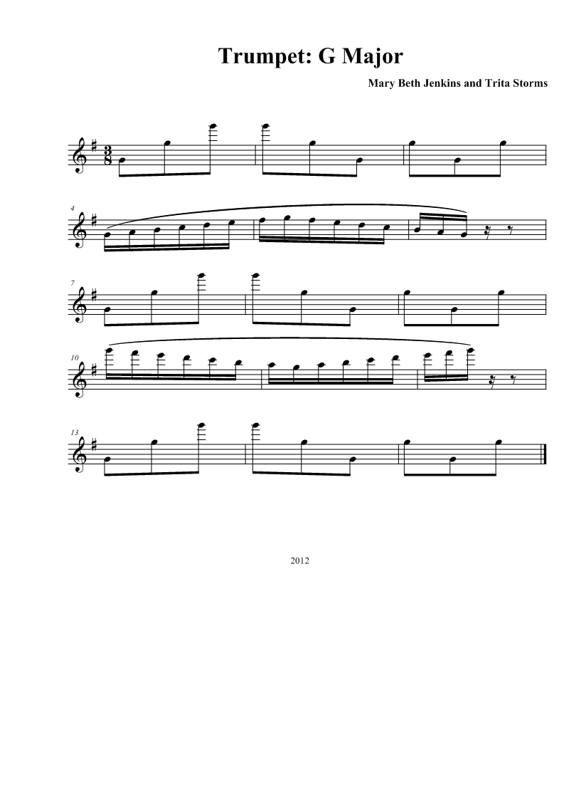 Trumpet Trumpet G Major